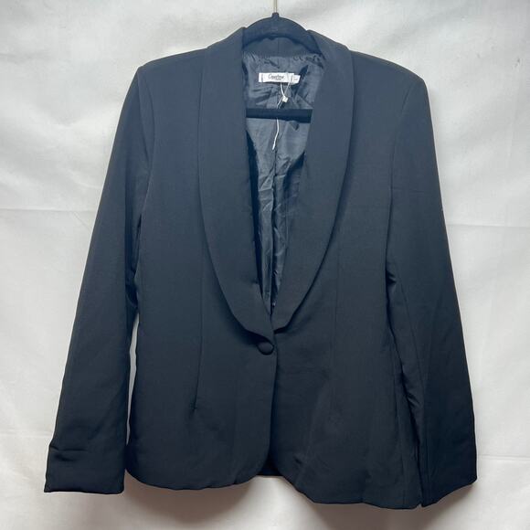 Copperose Paris Button Front Women's Black Blazer Jacket Size Large - Picture 1 of 10